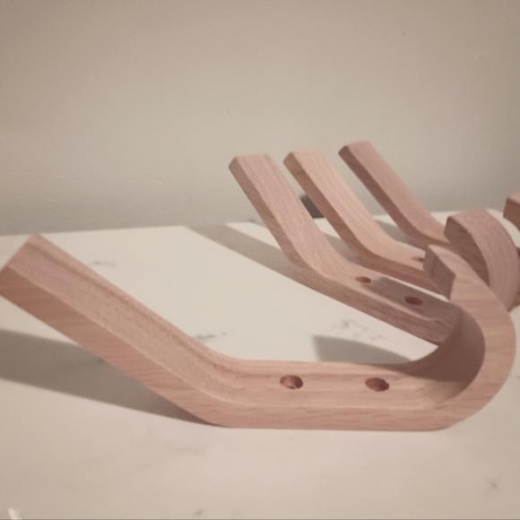 Modern Wooden Coat Hooks Wall Hooks, Set of 4 - Picture 4 of 6